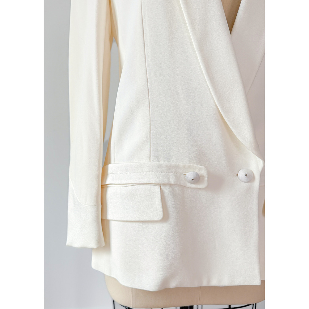 Yves Saint Laurent YSL Ivory Tuxedo Wedding Blazer Jacket Runway Autumn 2011 RTW - Picture 14 of 14